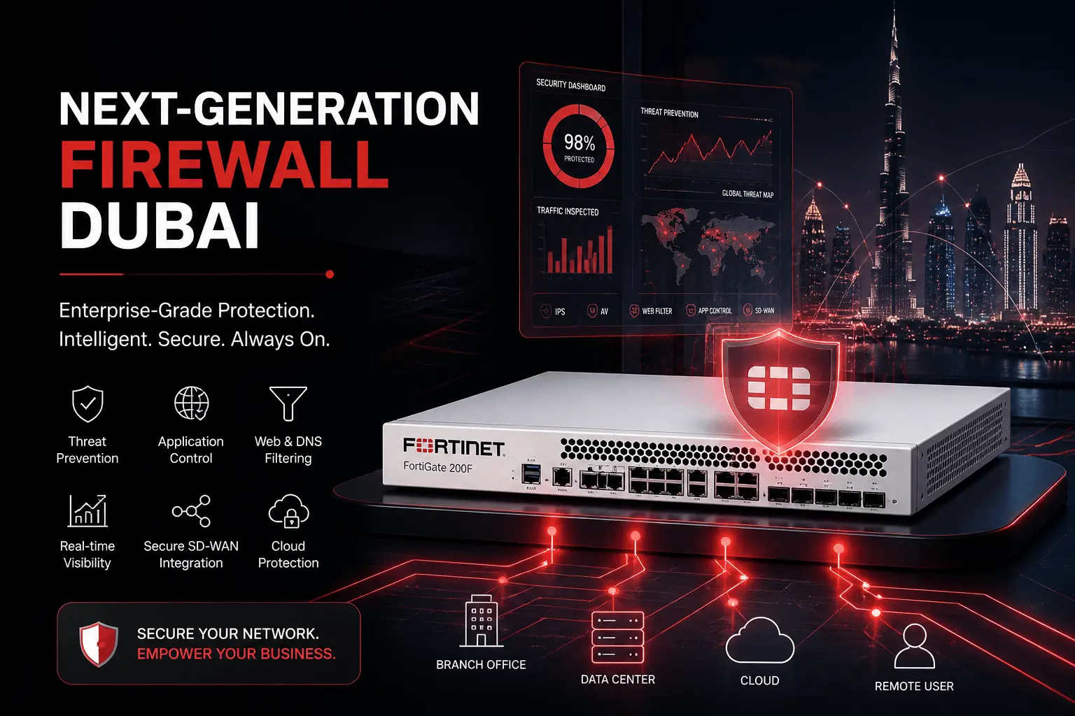 Fortinet network security products in Dubai and UAE